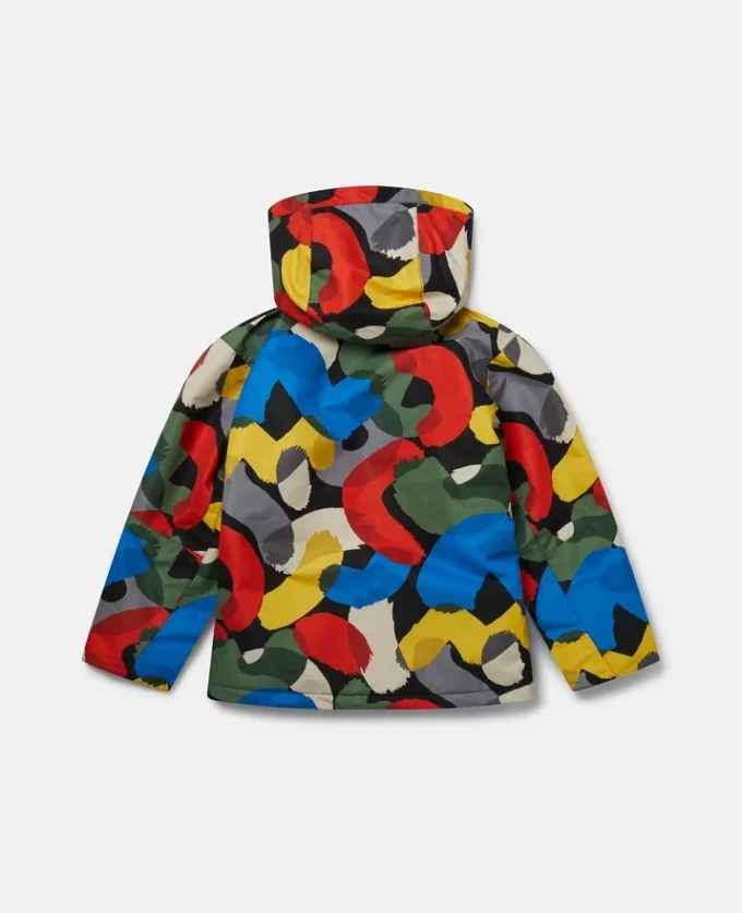 Giacca con cappuccio e stampa smudge color pop Giacca con cappuccio e stampa smudge color pop