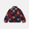 Giacca con zip in pile a scacchi Giacca con zip in pile a scacchi