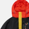 Giacca da sci con cappuccio a blocchi di colore Giacca da sci con cappuccio a blocchi di colore