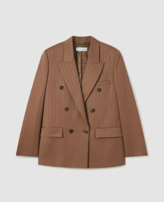 Giacca doppiopetto oversize gessata