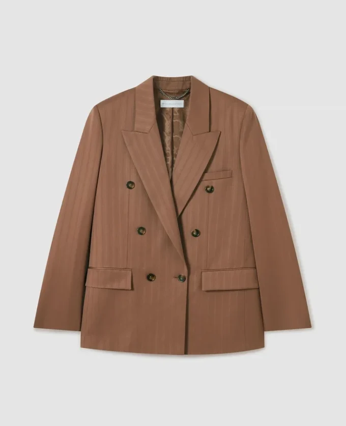 Giacca doppiopetto oversize gessata Giacca doppiopetto oversize gessata