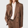 Giacca doppiopetto oversize gessata Giacca doppiopetto oversize gessata