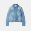 Giacca in denim chiaro con catena Falabella Giacca in denim chiaro con catena Falabella