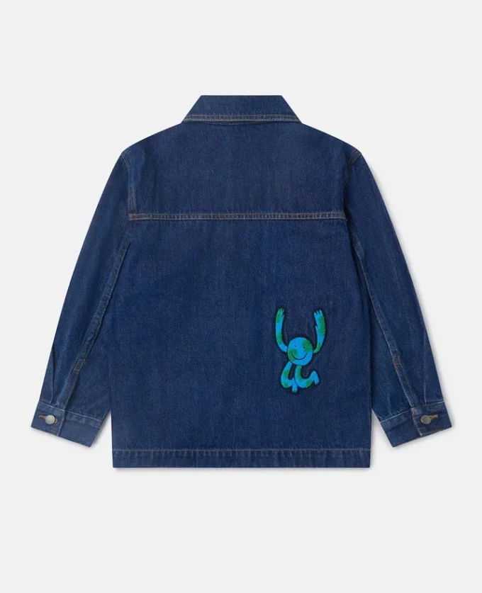 Giacca in denim con grafica Earth Friends Giacca in denim con grafica Earth Friends