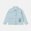 Giacca in denim con ricami floreali Giacca in denim con ricami floreali