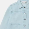 Giacca in denim con ricami floreali Giacca in denim con ricami floreali