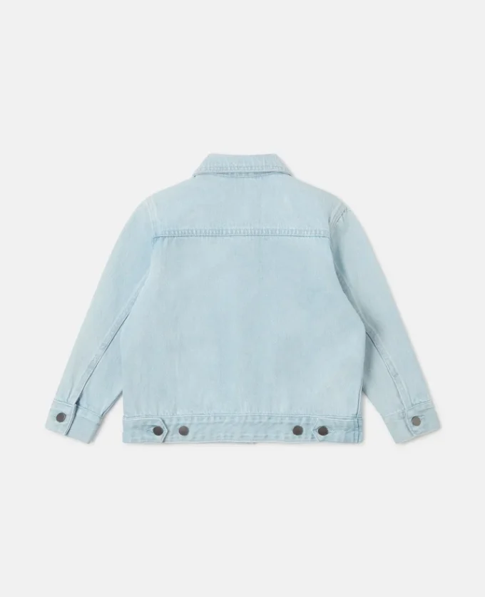 Giacca in denim con ricami floreali Giacca in denim con ricami floreali