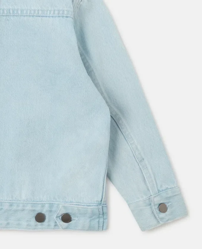 Giacca in denim con ricami floreali Giacca in denim con ricami floreali
