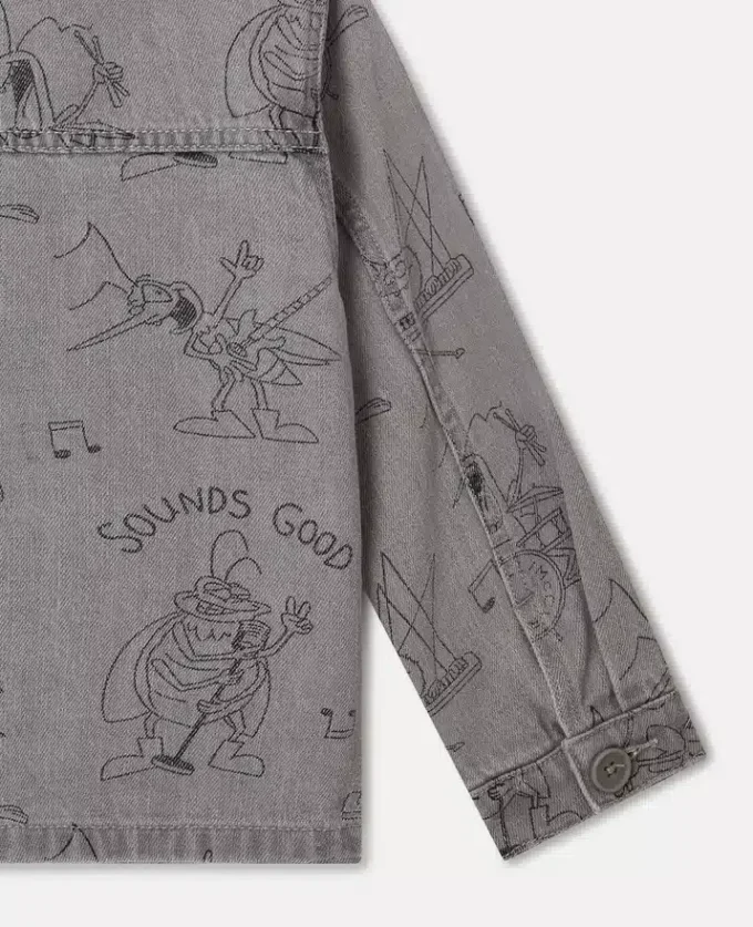 Giacca in denim con stampa Bug Band Giacca in denim con stampa Bug Band