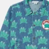 Giacca in denim con stampa rana Giacca in denim con stampa rana