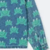 Giacca in denim con stampa rana Giacca in denim con stampa rana