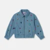 Giacca in denim ricamata con gioielli Giacca in denim ricamata con gioielli