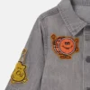Giacca in denim ricamata con grafica musicale Giacca in denim ricamata con grafica musicale