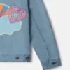 Giacca in denim ricamata “I Love You” Giacca in denim ricamata “I Love You”