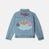 Giacca in denim ricamata “I Love You” Giacca in denim ricamata “I Love You”