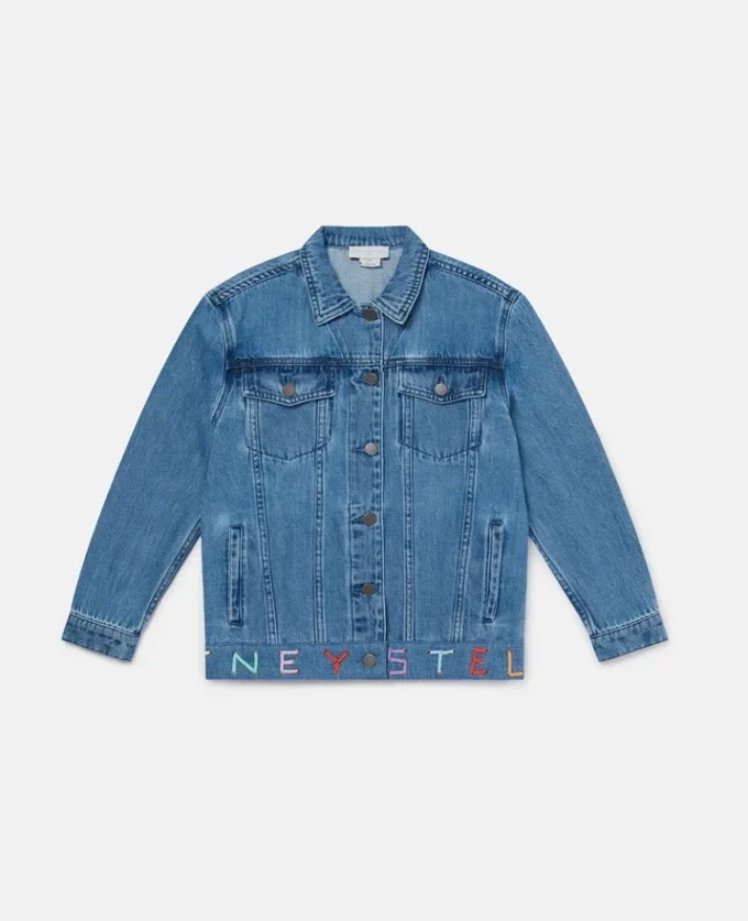 Giacca in denim ricamata Moniker Giacca in denim ricamata Moniker