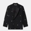 Giacca oversize doppiopetto con ricami di perle Giacca oversize doppiopetto con ricami di perle