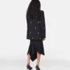 Giacca oversize doppiopetto con ricami di perle Giacca oversize doppiopetto con ricami di perle