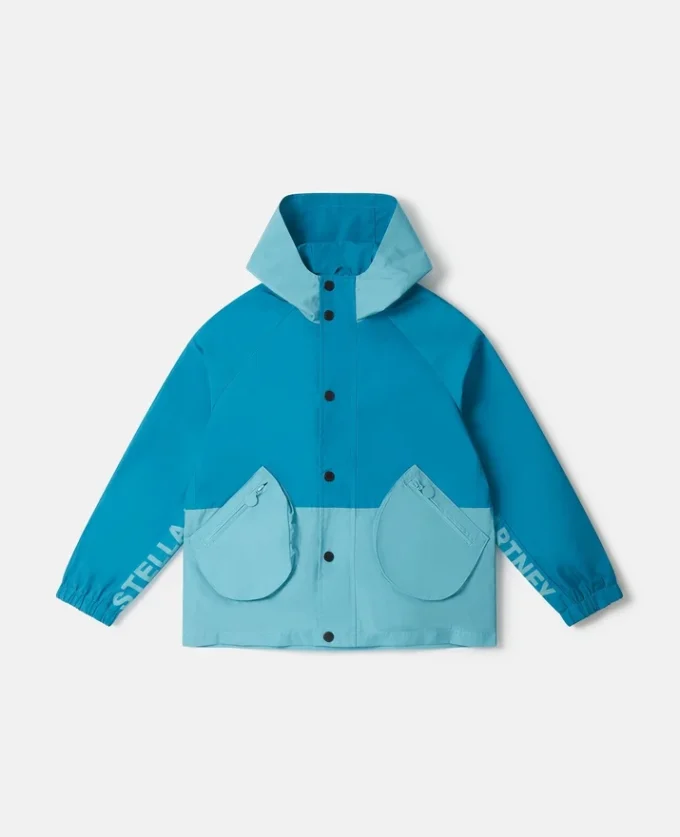 Giacca parka con cappuccio color block Giacca parka con cappuccio color block