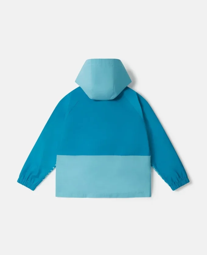 Giacca parka con cappuccio color block Giacca parka con cappuccio color block