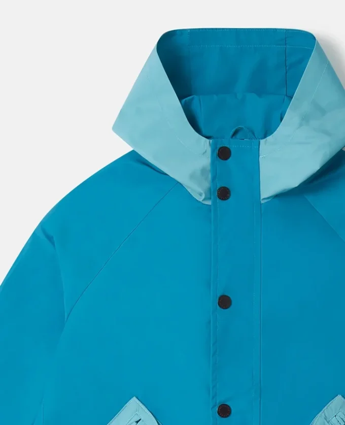 Giacca parka con cappuccio color block Giacca parka con cappuccio color block