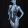 Giacca sexy con revers da smoking e stampa robot Giacca sexy con revers da smoking e stampa robot