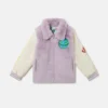 Giacca Teddy in peluche con grafica Earth Friends Giacca Teddy in peluche con grafica Earth Friends