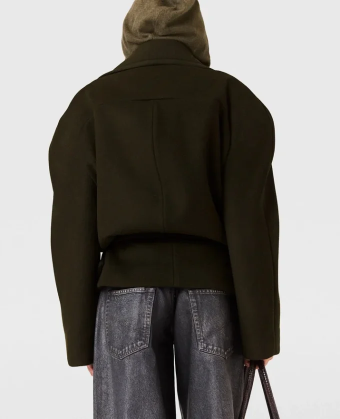 Giacca trench corta con cintura Giacca trench corta con cintura
