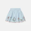 Gonna elasticizzata con bordi smerlati Woodland Friends Gonna elasticizzata con bordi smerlati Woodland Friends