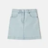 Gonna in denim con logo medaglione Gonna in denim con logo medaglione
