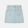 Gonna in denim con logo medaglione Gonna in denim con logo medaglione