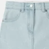 Gonna in denim con logo medaglione Gonna in denim con logo medaglione