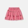 Gonna in tulle ricamata con ciliegie Gonna in tulle ricamata con ciliegie