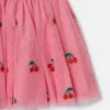 Gonna in tulle ricamata con ciliegie Gonna in tulle ricamata con ciliegie