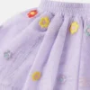 Gonna in tulle ricamata con motivi floreali Gonna in tulle ricamata con motivi floreali