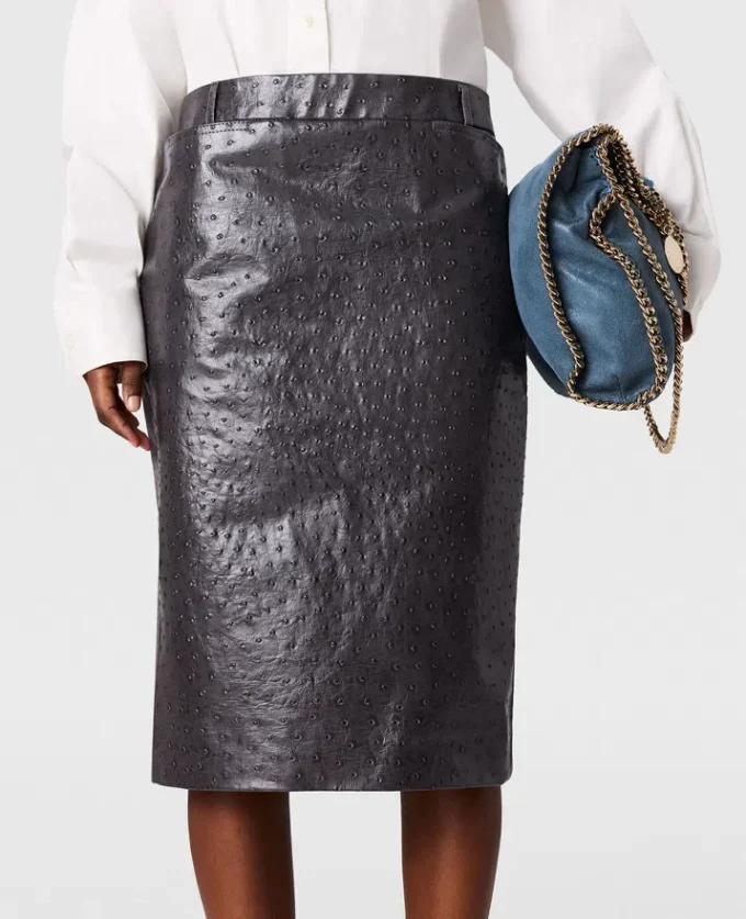 Gonna midi con texture struzzo Gonna midi con texture struzzo