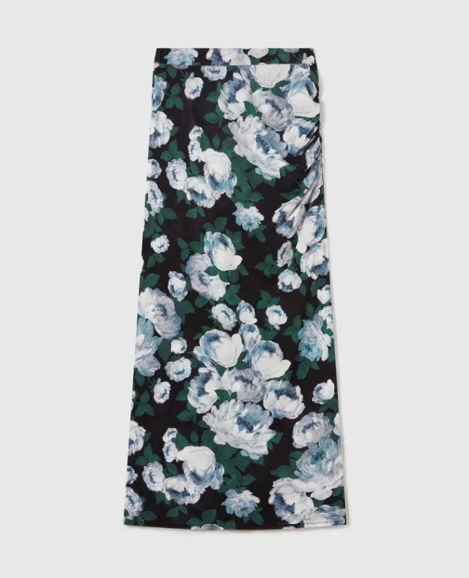 Gonna midi in maglia floreale Gonna midi in maglia floreale