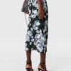 Gonna midi in maglia floreale Gonna midi in maglia floreale