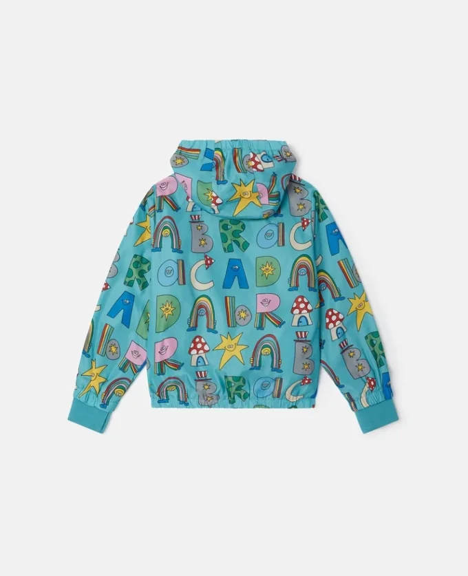 Impermeabile con cappuccio e scritta Stella Woodland Impermeabile con cappuccio e scritta Stella Woodland