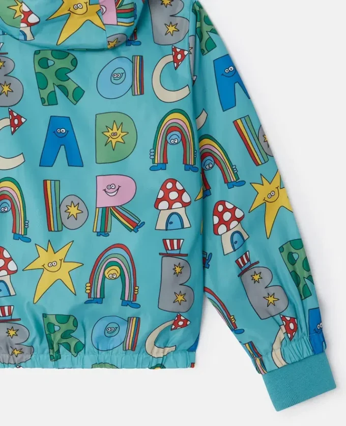Impermeabile con cappuccio e scritta Stella Woodland Impermeabile con cappuccio e scritta Stella Woodland
