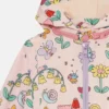 Impermeabile con cappuccio e stampa floreale Impermeabile con cappuccio e stampa floreale