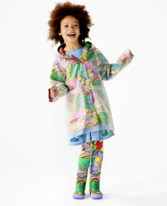 Impermeabile con stampa Earth Friends