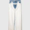 Jeans a gamba dritta con borchie Jeans a gamba dritta con borchie