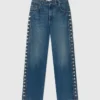 Jeans a gamba dritta con bottoni a pressione Jeans a gamba dritta con bottoni a pressione