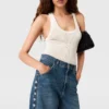 Jeans a gamba dritta con bottoni a pressione Jeans a gamba dritta con bottoni a pressione