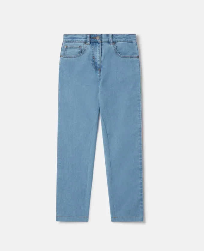 Jeans a gamba dritta con nastro con logo arcobaleno Jeans a gamba dritta con nastro con logo arcobaleno