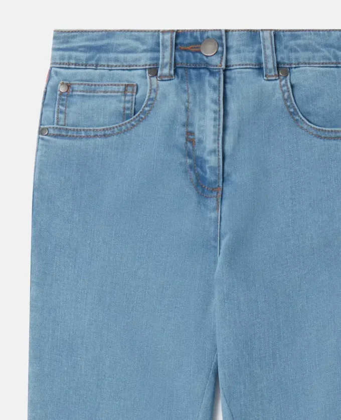Jeans a gamba dritta con nastro con logo arcobaleno Jeans a gamba dritta con nastro con logo arcobaleno