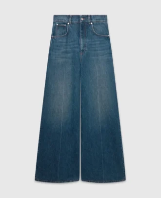 Jeans a vita alta con gamba dritta