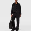 Giacca in denim con inserti in pizzo Giacca in denim con inserti in pizzo