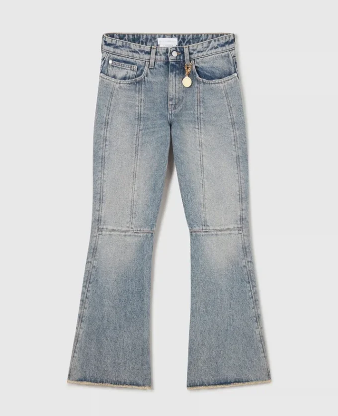 Jeans a zampa svasata con lavaggio vintage Jeans a zampa svasata con lavaggio vintage